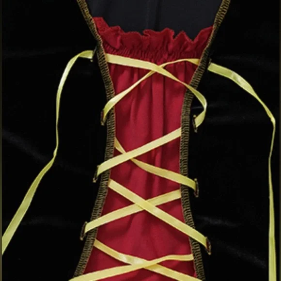 GIKING Women Halloween Costumes Adult Victorian Vampire Lac-Up Bodice Bustier - Picture 9 of 13